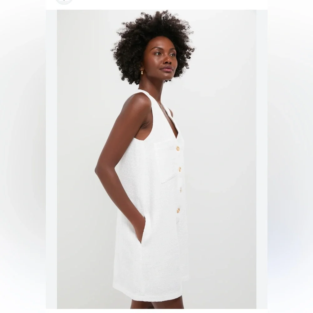 NWT Tuckernuck  White Textured Myla Romper size Medium NWT - Picture 12 of 13